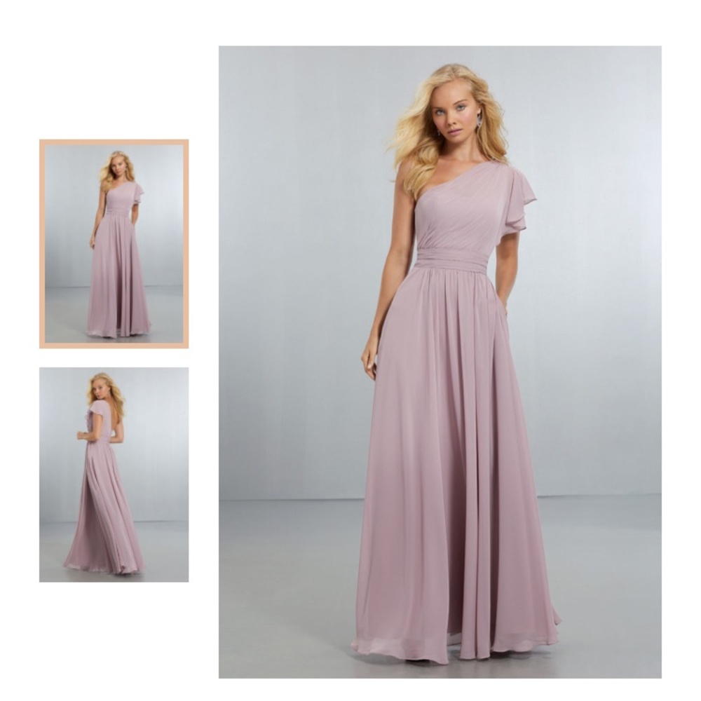 Mori Lee bridesmaid dress 21554 size 16 blush